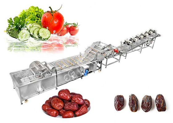 中国 処理および空気乾燥ラインを分類する多機能の野菜フルーツの洗濯機 サプライヤー